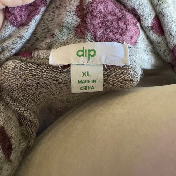 Dip Gray Floral Cowl Neck Sweater, Tunic NWT Size XL Super Soft - Picture 5 of 9